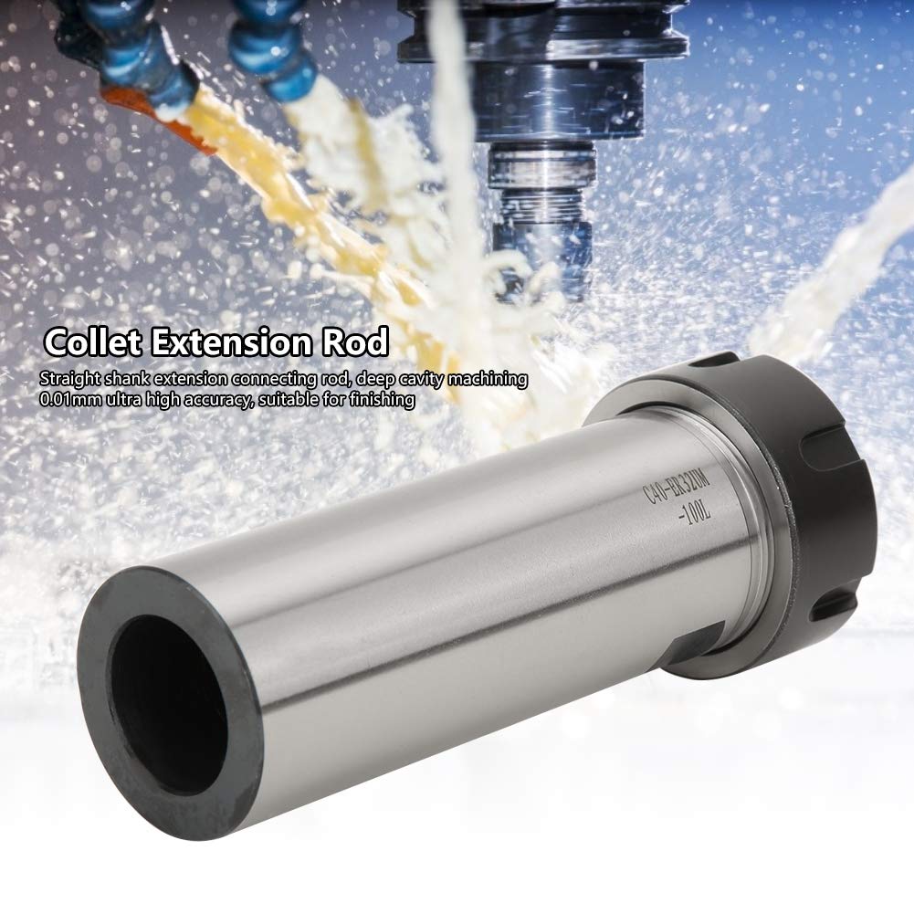 Pince C40 - ER32M - 100L, support de mandrin à tige droite CNC, support de mandrin à pince ER32 de haute précision de 0,01 mm pour fraiseuse, fabriqué en matériau 40CR durable