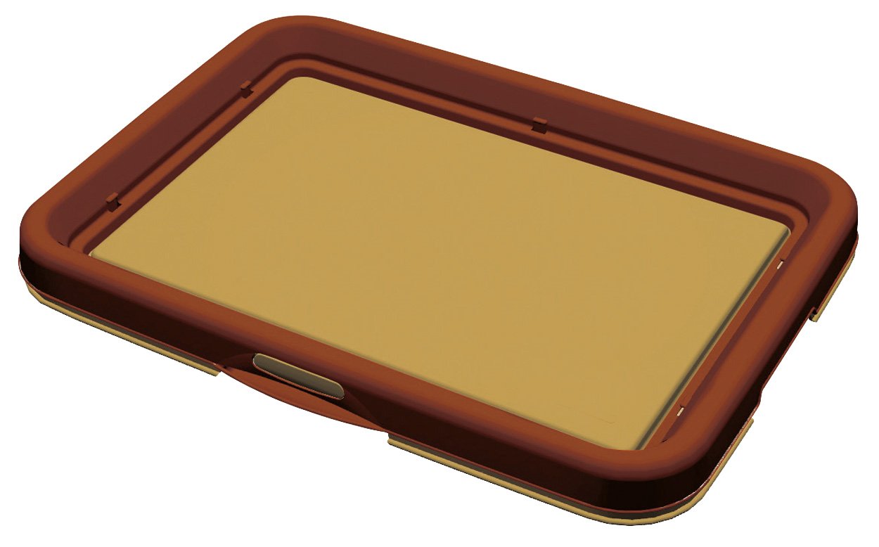 Petio Dog Tray [Brown/Regular] (can be Used with one Hand) (Japan Import)