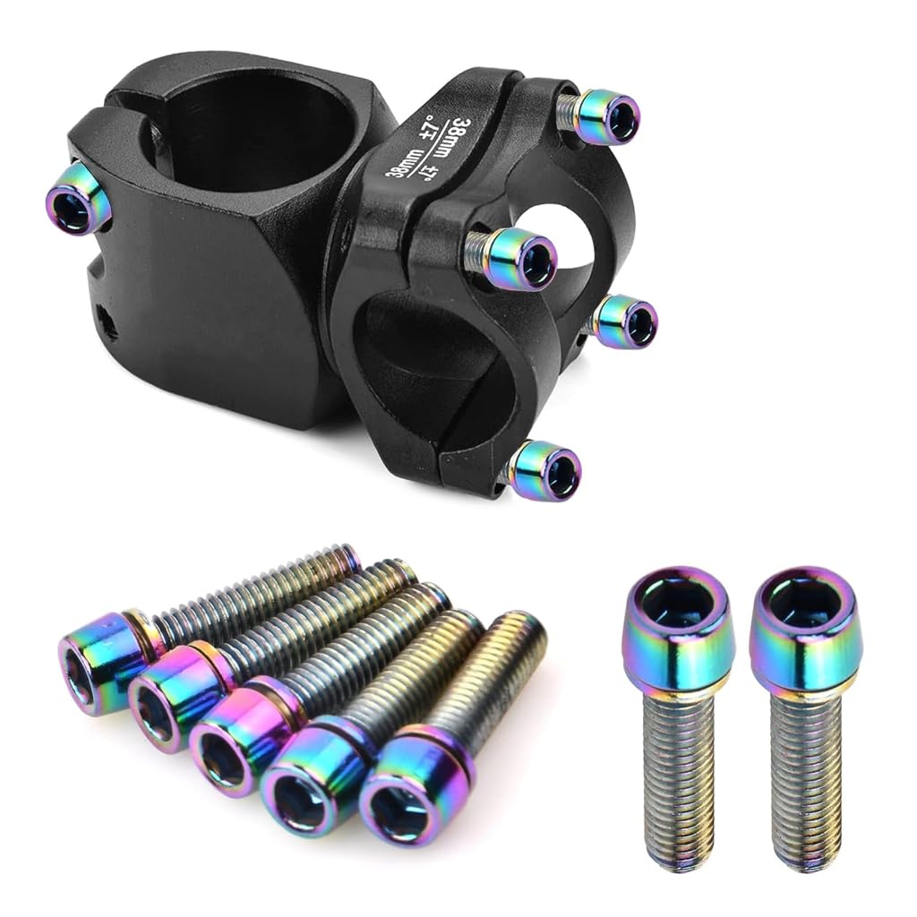 Ldabrye 10Pcs Bike Bike Handlebar Screw Socket Screw Stem Part 5x20mm/6x20mm Bicycles Stem Steel Bike Stem Screws