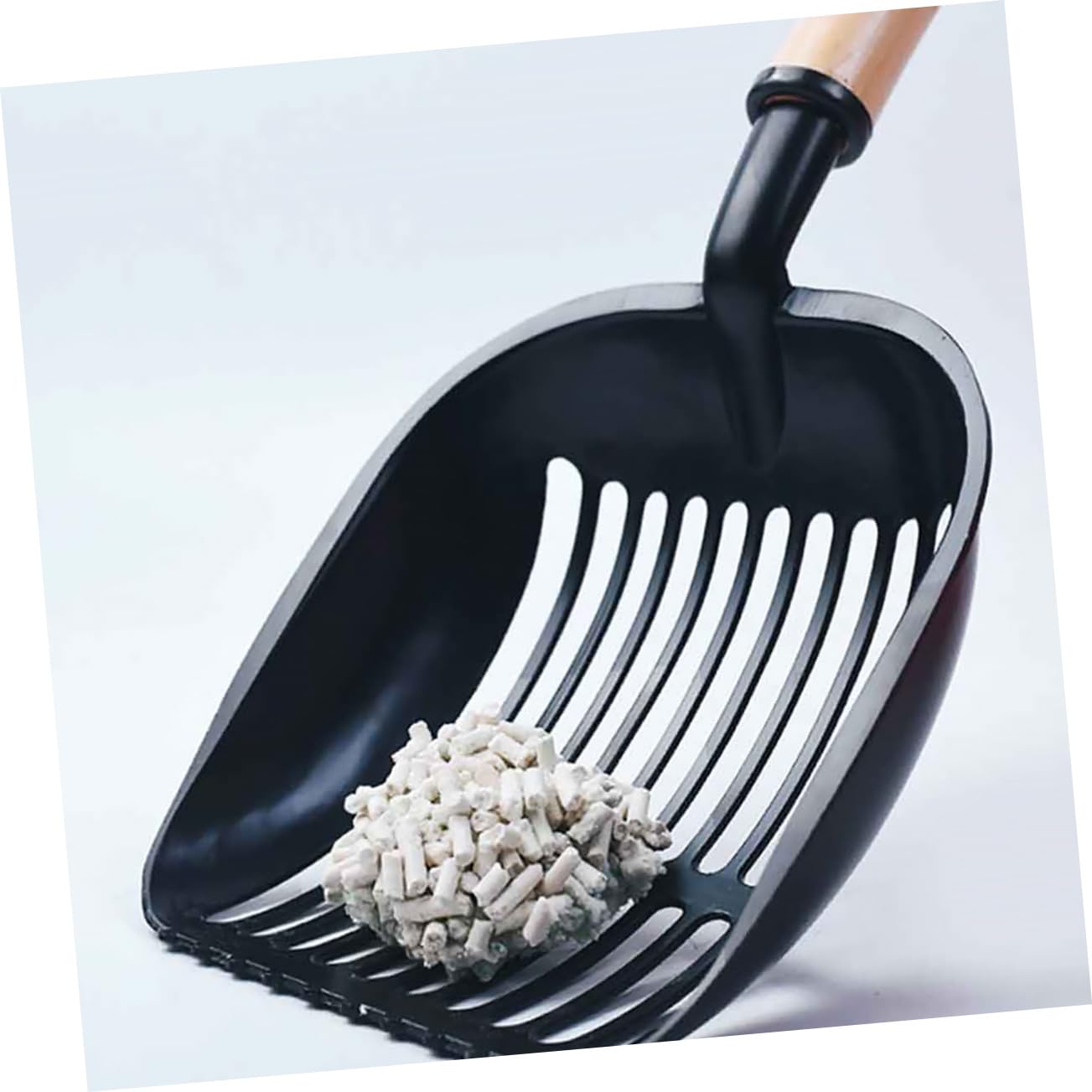 BESPORTBLE Stainless Steel Cat Litter Scoop Long Handle Pet Litter Shovel for Kitten Portable Cleaning Tool Wide Mouth for Cat Stool Removal Random Style