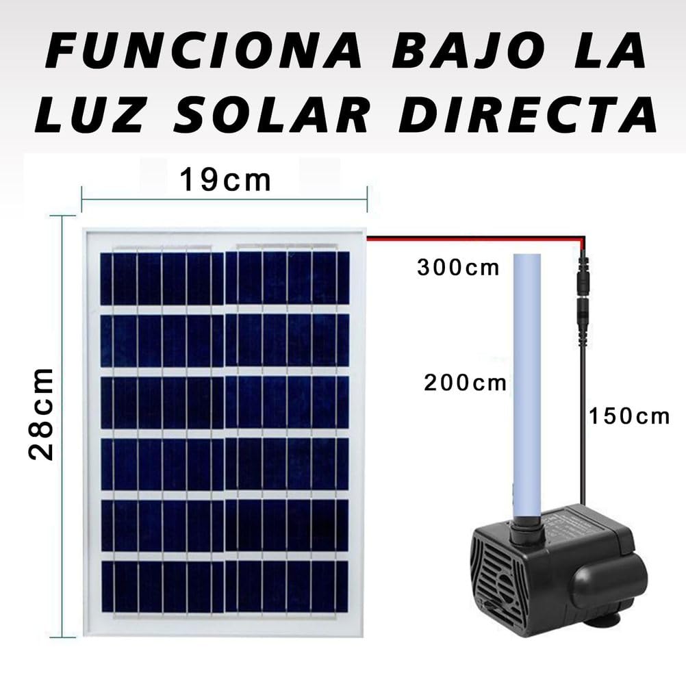 Fontana Solare Fai da Te, Fontana Zen Feng Shui con zattera di bambù e mestoli di bambù, Fontana con Pompa per terrazza