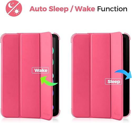 Miniatura 99 de ProCase Funda inteligente para iPad mini 7 A17 Pro 2024/iPad Mini 6 2021 8.3 pulgadas iPad mini 7ª/6ª generación, cubierta trasera dura para iPad