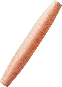 Classic French Rolling Pin for Baking - Beech Wood Tapered Rolling Pin Dough Roller for Pizza Dough, Pie Crust Cookie Fondant Dumpling 7.87-Inch