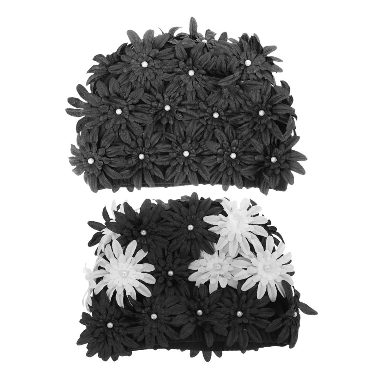 Hemobllo 2piezas Gorro De Natación Floral para Mujer Gorro De Alta Elasticidad Protección del Cabello para Piscina y Actividades Acuáticas