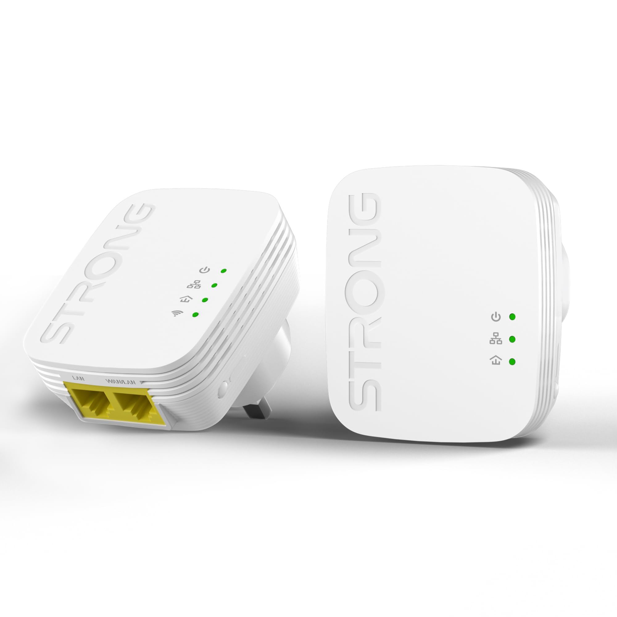STRONG AV600 Powerline WLAN Kit, WiFi 300 Mbit/s, 2 Ethernet LAN-Ports