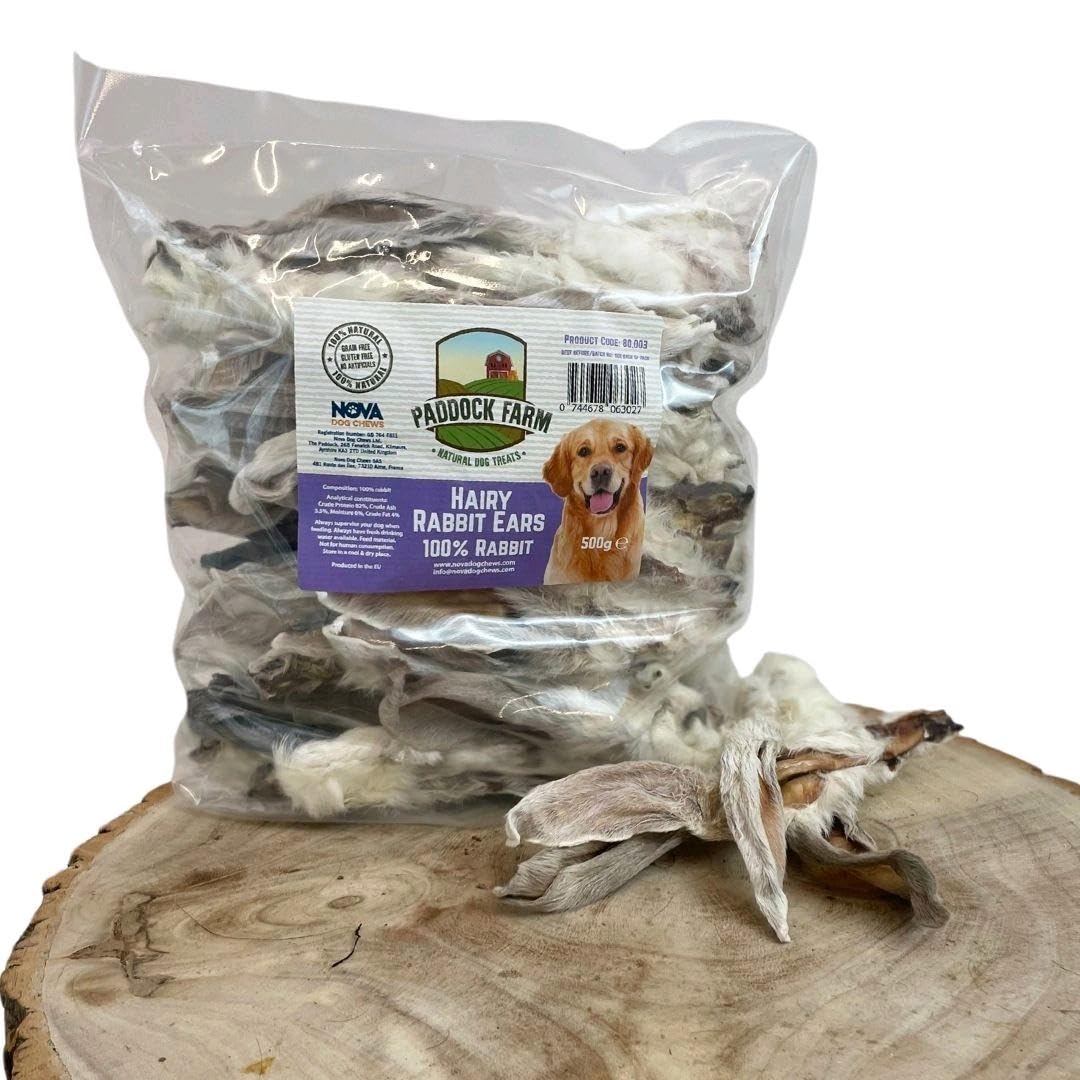 Bargain Bulk Bag Of 500g Natural Dried Rabbit Ears Dog Treats Chews