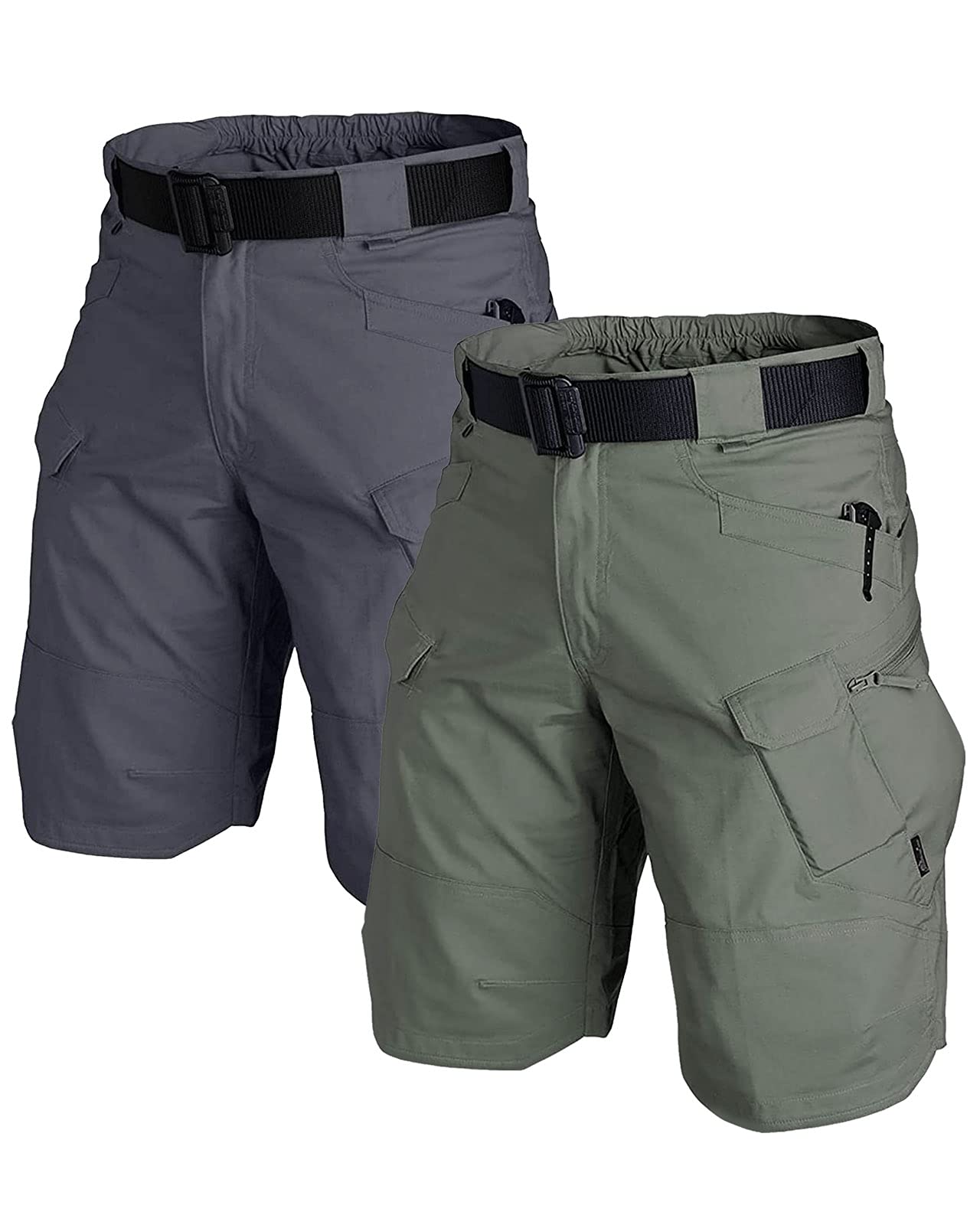 AUTIWITUA Waterproof Tactical Men's Shorts, Outdoor, Lightweight, Quick Dry, Breathable, Hiking, Fishing, Cargo Shorts, L