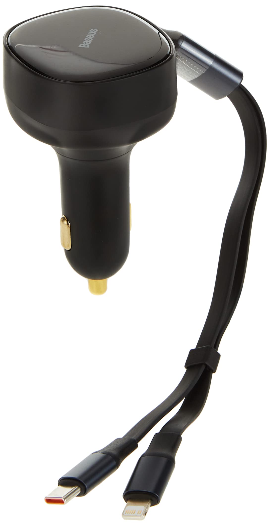 Sponsored Ad – Enjoyment 30W Retractable 2-in-1 Car Charger, Fast Charging with Built-in Lightning & Type-C Cable, PD & QC 3.0, for 12V-24V Cars (Black)