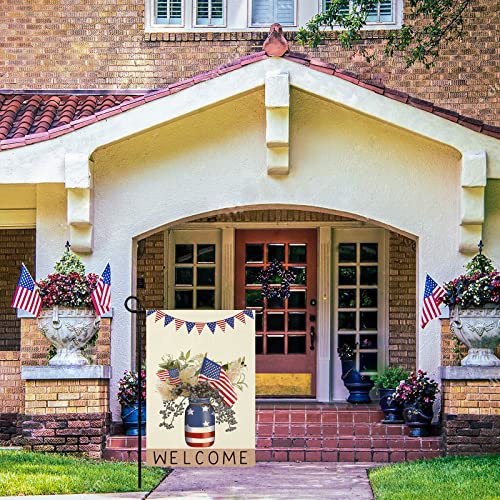 Patriotic 4Th Of July Garden Flag 12X18 Inch Double Sided Memorial Day Independence Day Garden Flag For Yard Outdoor Decoration #TOP3