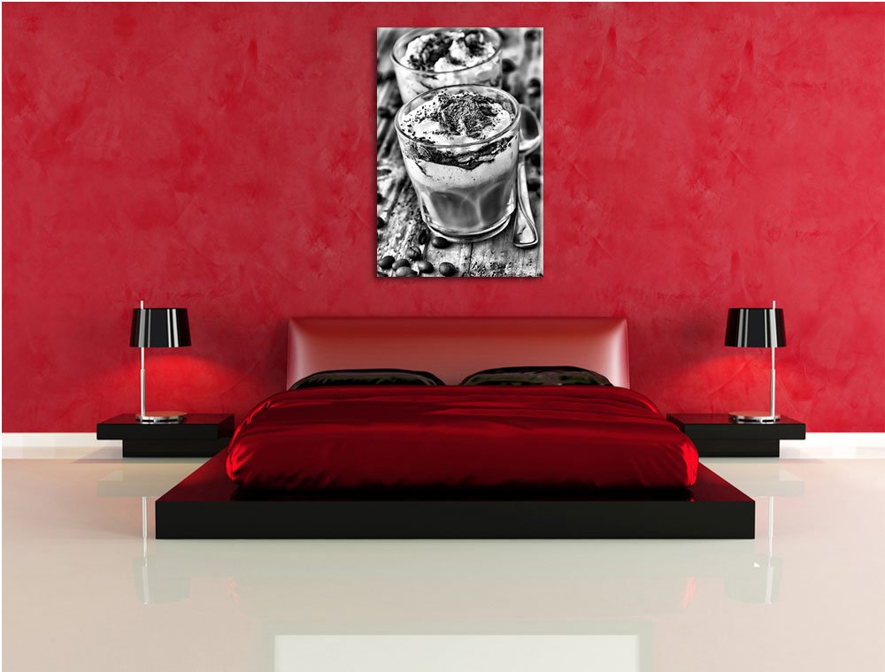 Pixxprint Cappuccino Schokostreusel, Größe: 120x80cm, Leinwandbild, fertig gespannt, Wandbild, Dekoration, Kunstdruck, kein Poster