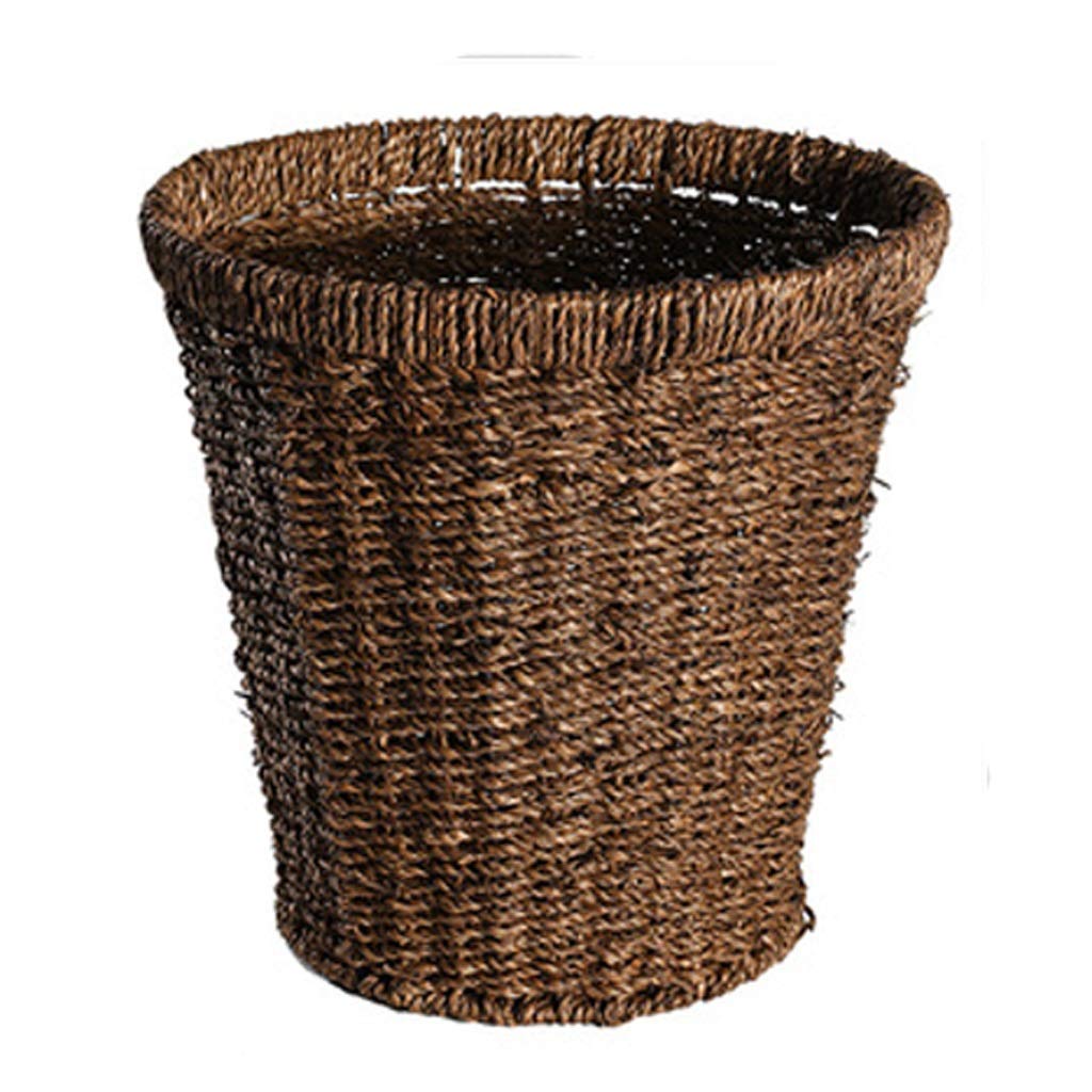 Bote de basura para sala y bano en rota tejida UPJAKS estilo rustico elegante