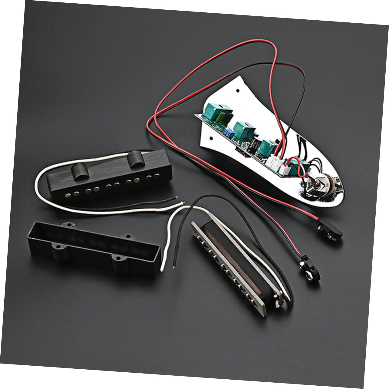 Toyvian Set di Pickup per Basso Elettrico Jb a 5 Corde, Parti in Ferro Argentate, Pronto All’uso, Facile da Usare per Accessori Basso Elettrico