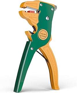 VCELINK Pince &agrave; D&eacute;nuder Automatique, Pince Coupante a Denuder Electricien 2 en 1 pour D&eacute;nuder et Couper le Fil Electrique, Ajustement de la Longueur des Cables D&eacute;nud&eacute;s, Vert