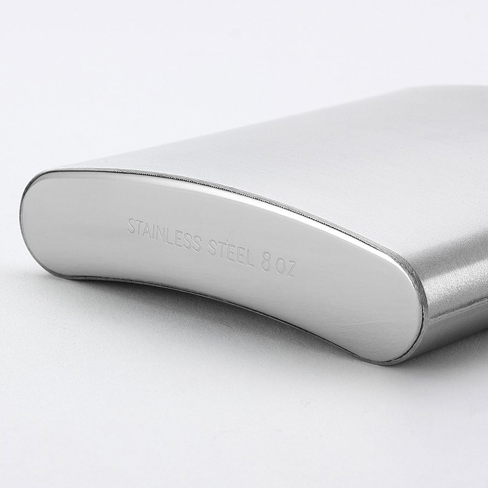 6 Pcs 8 oz Hip Stainless Flask by YWQ, Easy Pour Funnel is Included, Great Gift