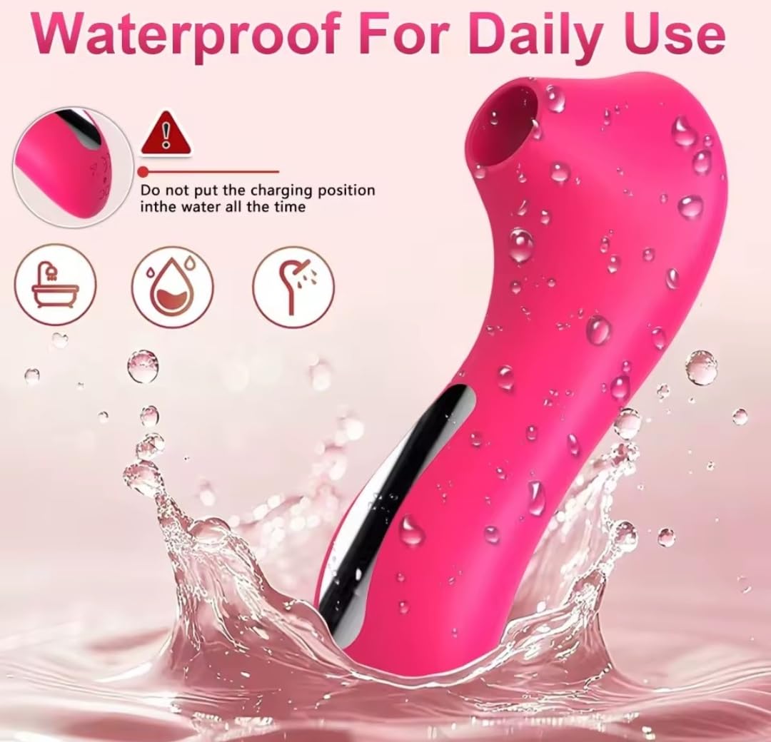 Succionador Clitorial 2 en 1, Rosa, 10 Modos de Succión y Vibración, USB Recargable, Compacto, 12.2 cm más vendido