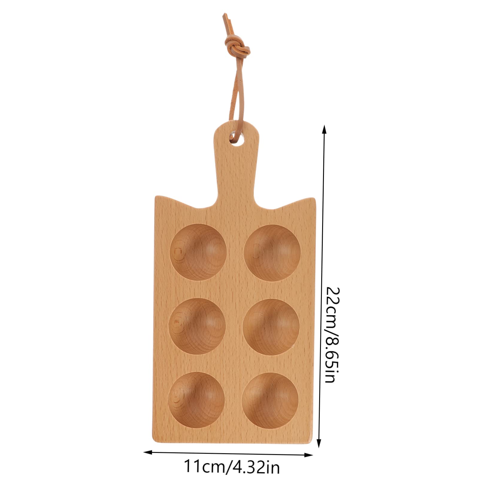 Soporte para huevos para refrigerador, bandeja de huevos de 4 capas, almacenamiento decorativo de madera al azar