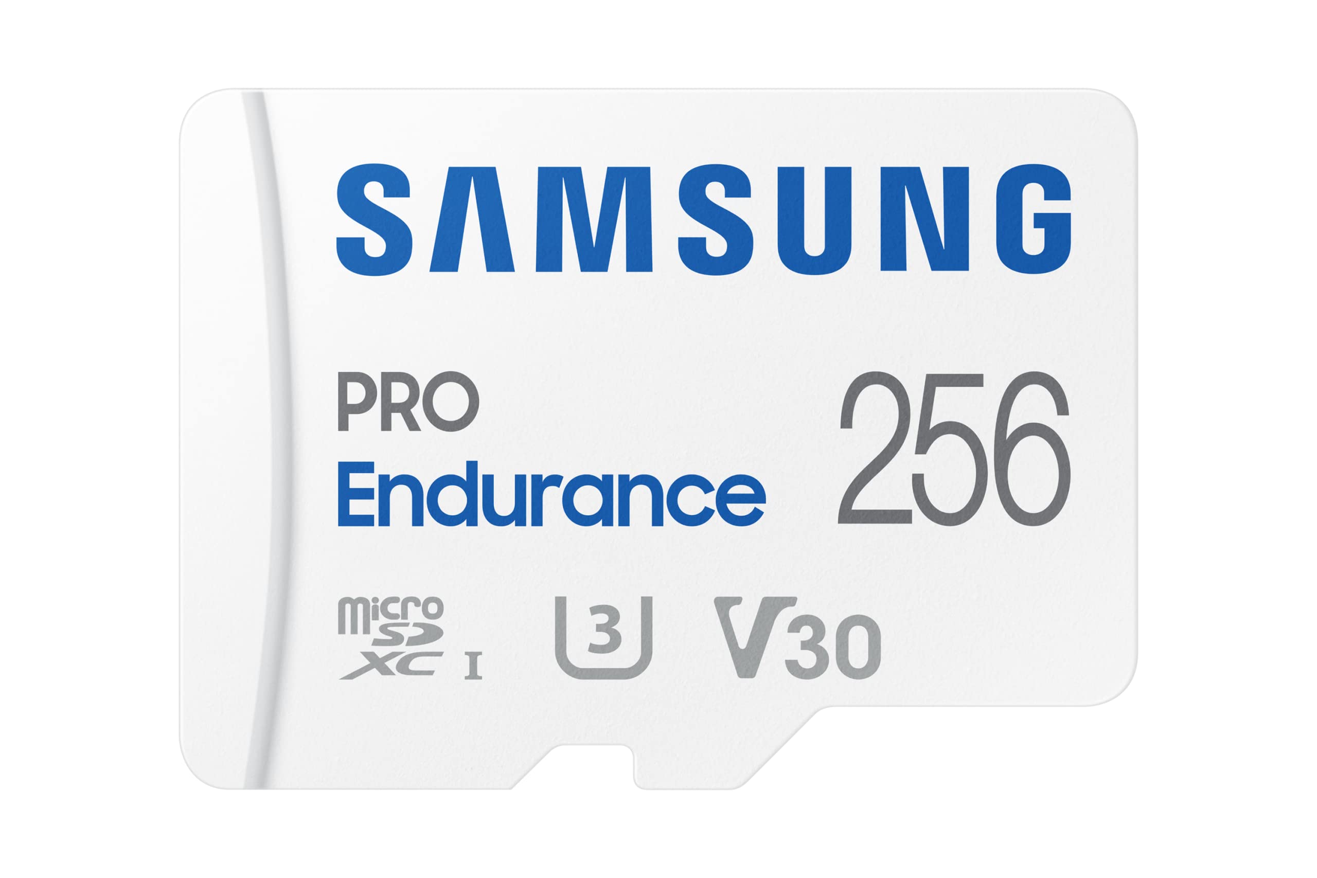 Samsung PRO Endurance Carte mémoire microSDXC UHS-I U3, 256 Go, Vitesse de lecture jusqu’à 100 Mo/s, avec Adaptateur, MB-MJ256KA