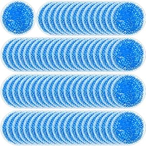 100 Pcs Ice Packs Bulk Round Gel Cold Packs for Small Reusable Bead Ice Pack Hot Cold Compress Soft for Pain Relief Toothache Fever Headache Face Tired Eyes Swelling