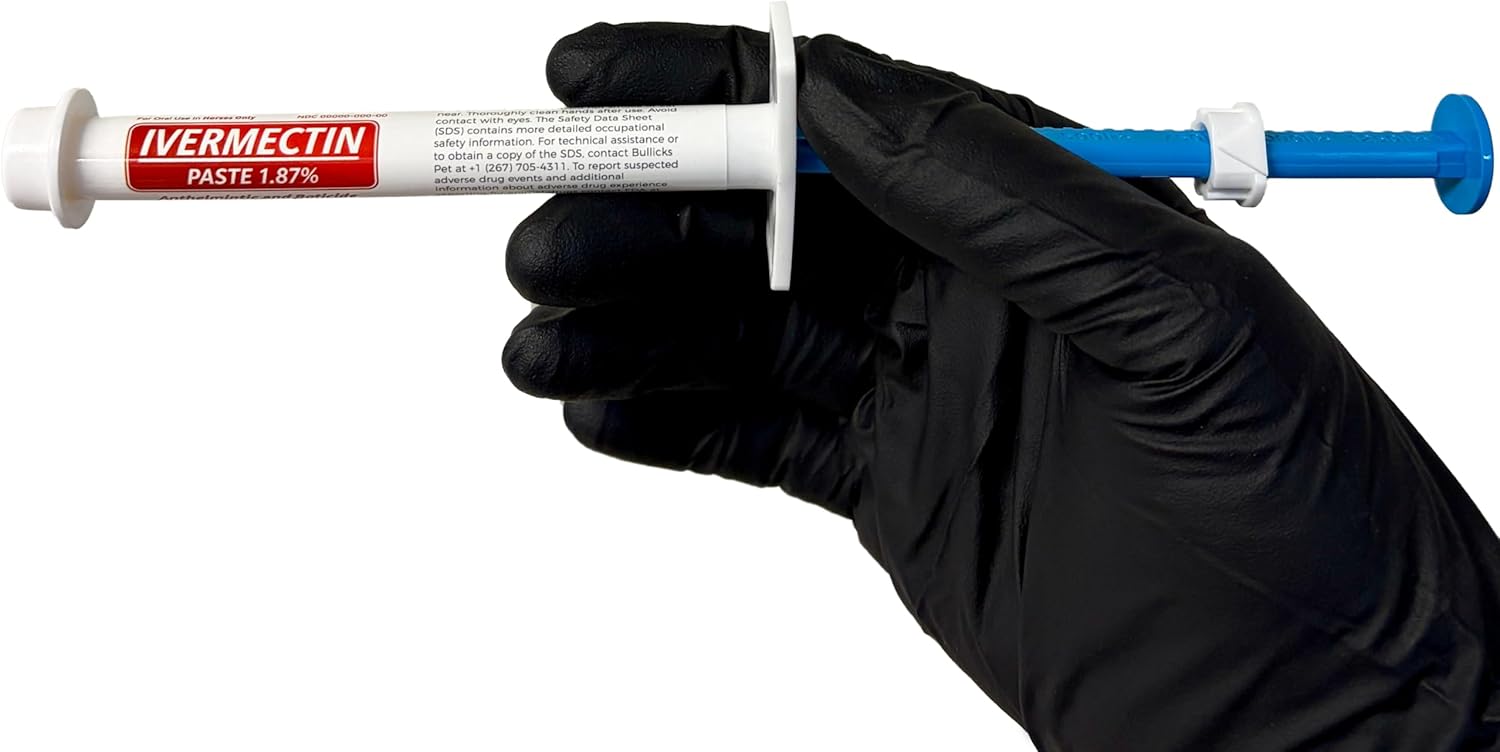 Ivermectin Horse Paste 1.87% Dewormer – Apple Flavored Anthelmintic, Broad-Spectrum Parasite Control for Horses (6-Pack)