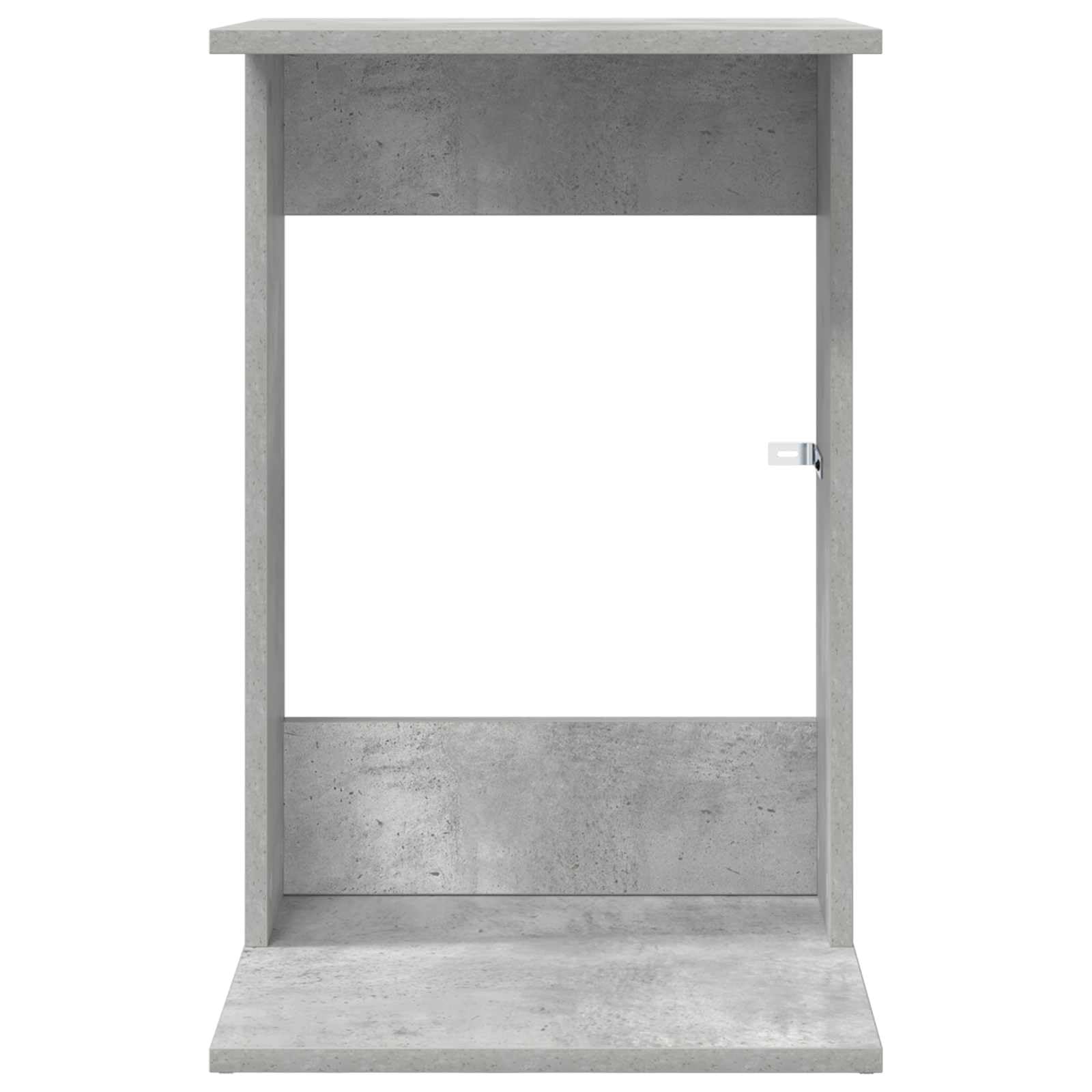 Mesa auxiliar de hormigón gris, 40 x 38 x 62,5 cm, pequeña mesa de centro de madera, mesita de noche moderna para salón y dormitorio, mesa de café delgada rectangular para sofás y sillones