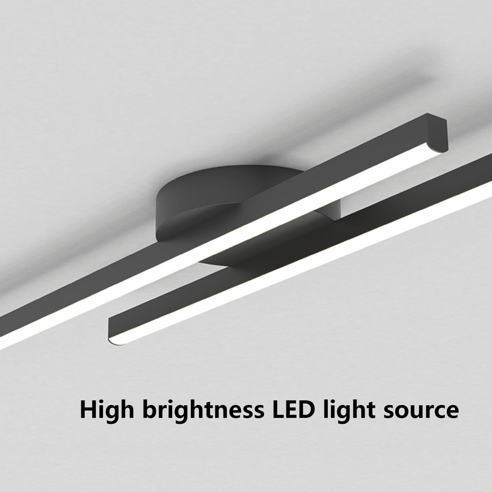 Modern LED Deckenleuchte Doppelstreifen Design Dekorative Deckenlampe Halb Flushmount Deckenleuchten Kreative Lange Linie Eisen für Schlafzimmer Esszimmer Küche (Gold-Neutrales Licht,100cm)
