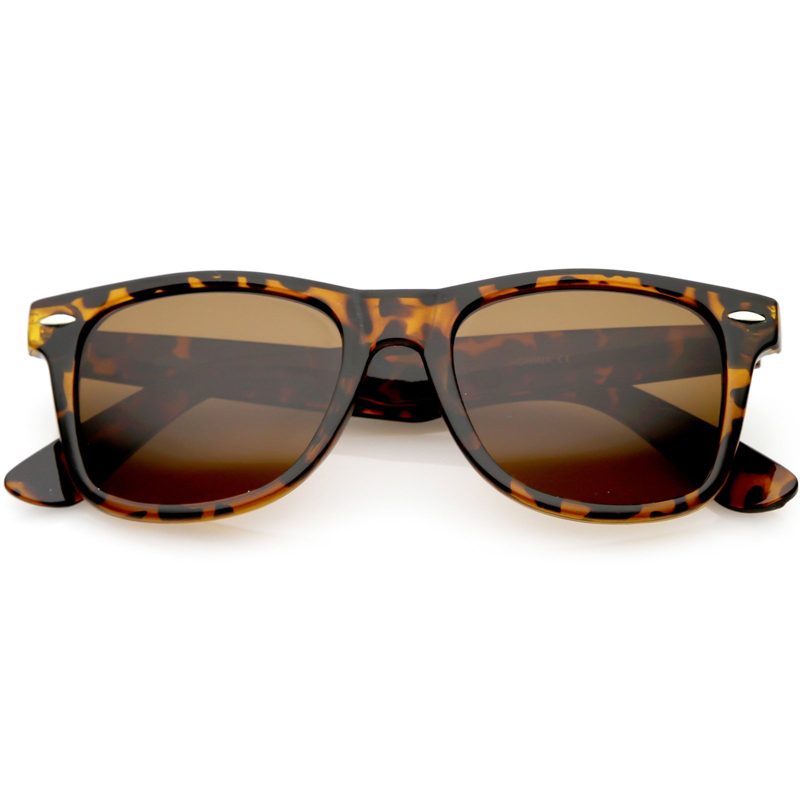 zeroUV - Classic Neutral Color Polarized Horn Rimmed Sunglasses 52mm