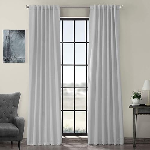 HPD Half Price Drapes BOCH-171101-108 - Cortina estampada para oscurecer ambientes (1 panel), color gris ártico