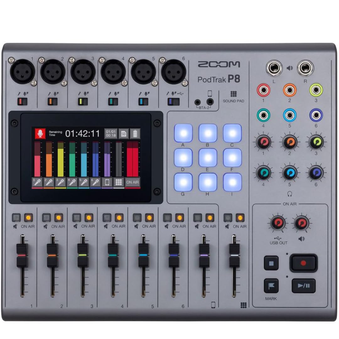 O*a様 ZOOM ズーム P8 ポッドキャストレコーダー 6XLRマイク入力
