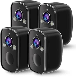 4Pack Security Cameras Wireless Outdoor for Home Security,2K Battery Powered Motion Detection Spotlight Siren Alarm Security Camera, Color Night Vision, 2-Way Talk, Cloud/SD(up to 256GB), Work/Alexa asin的图片