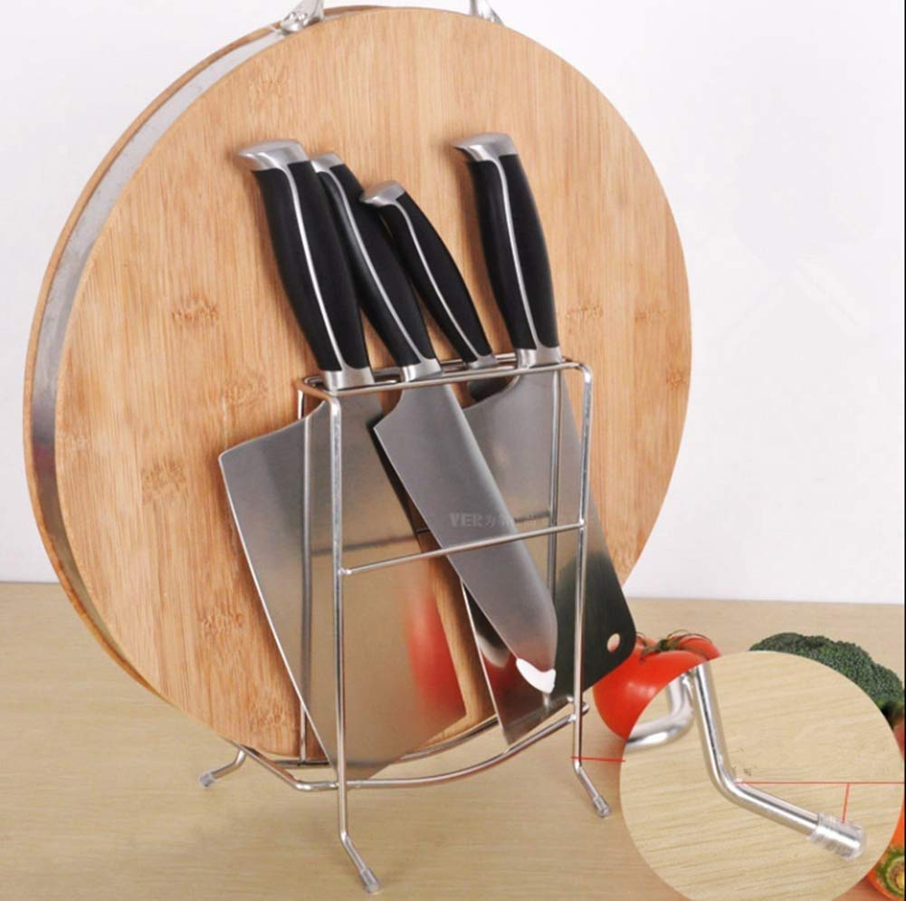 Support De Rangement Pour Couteaux De Cuisine - Égouttoir Ventilé, Base Antidérapante Rouge