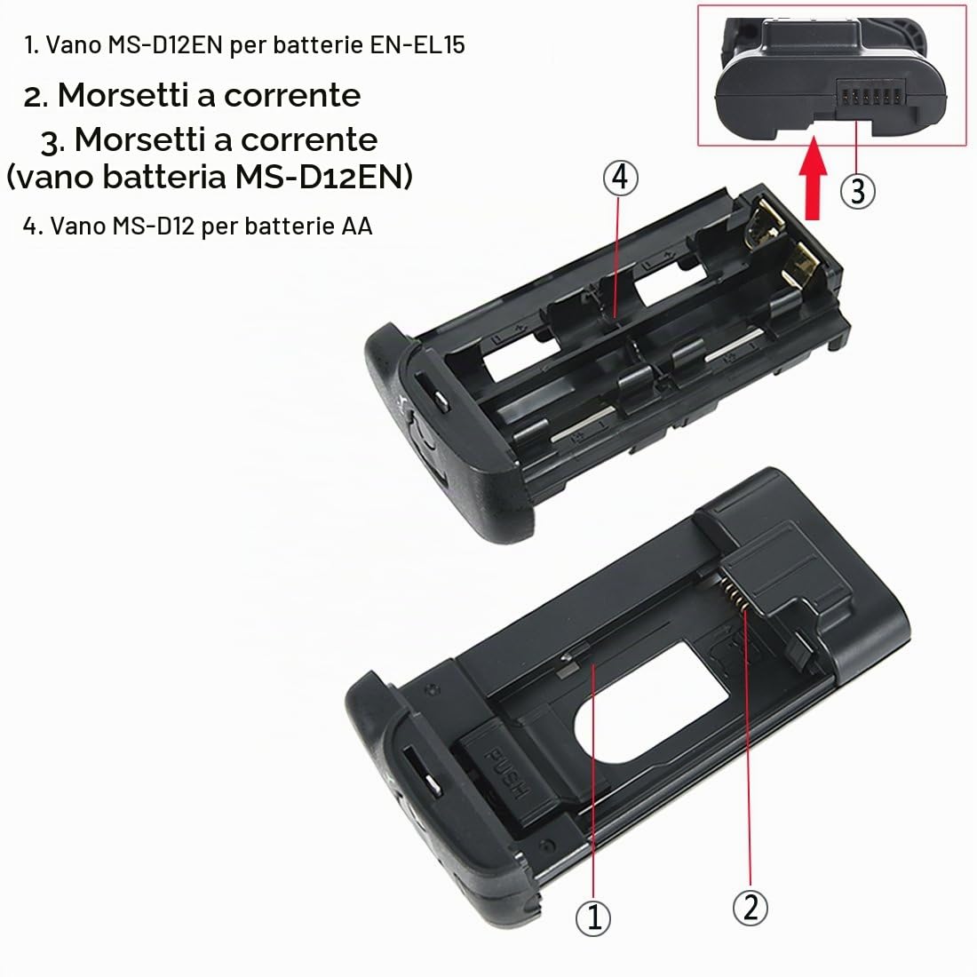 DSTE® - Battery grip MB-D12 per Nikon D800 D800E + telecomando wireless