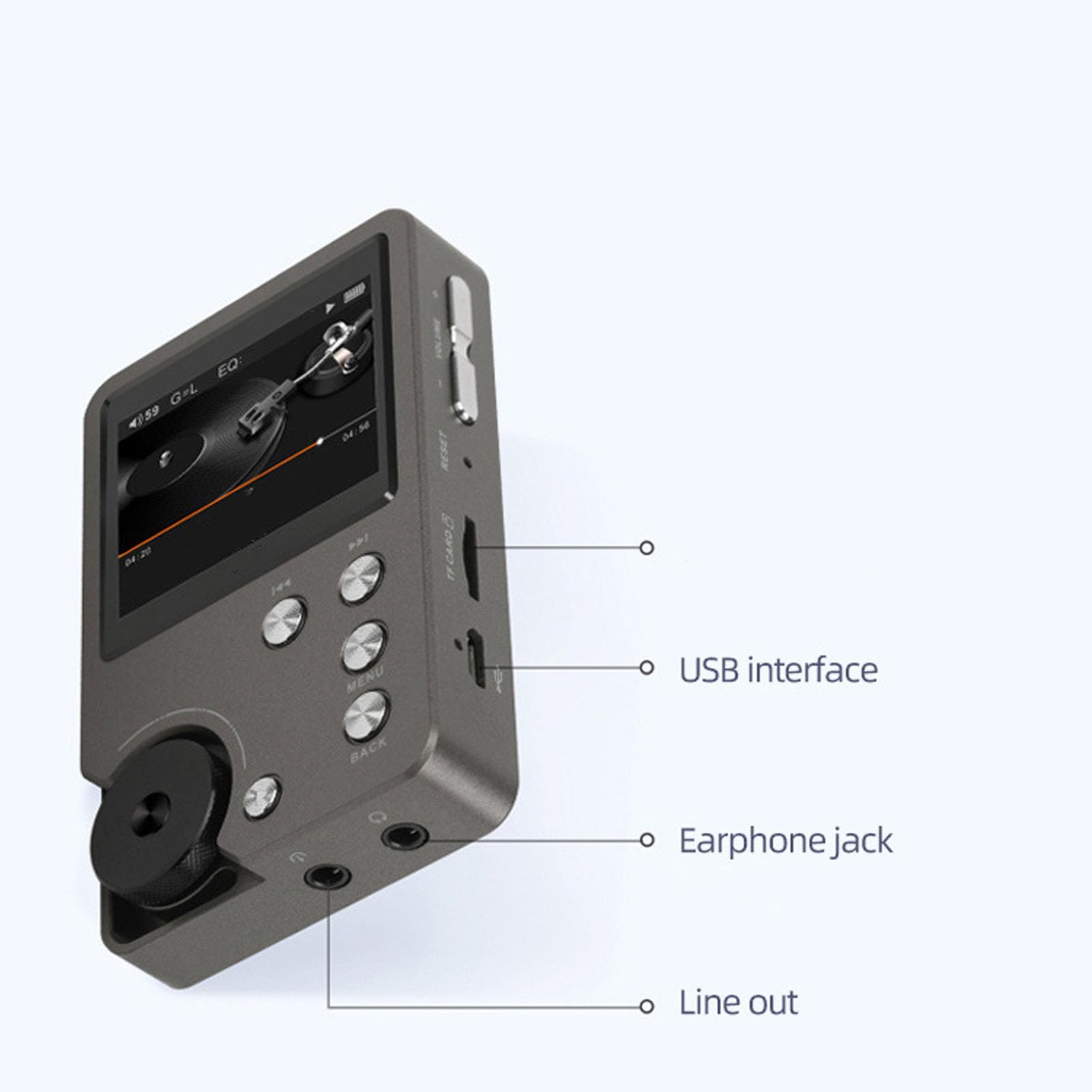 Aramox Reproductor de Música HiFi sin Pérdidas de 64 GB con Soporte DSD256, Reproductor de MP3 Profesional para el Hogar y los Deportes del Automóvil, Audio de Alta Resolución, Ba