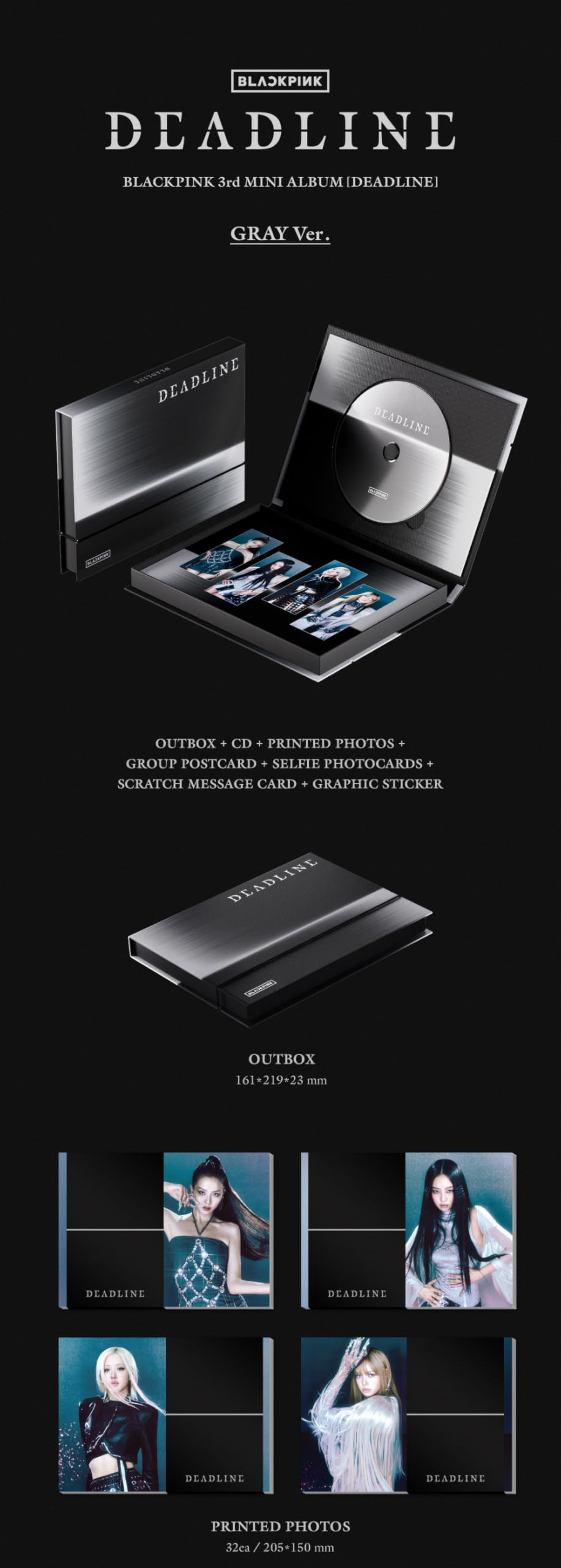 Amazon.com: BLACKPINK DEADLINE 3rd Mini Album with Tracking Sealed
