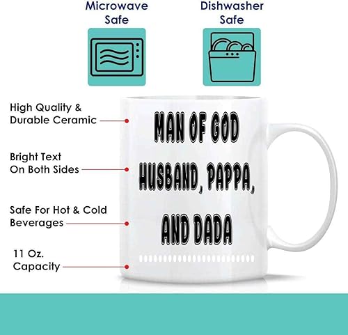 Miniatura 2 de Humorous Gift Faith-based Gift for Man Of God, Husband, Dad, Grandpa - Show Christian Support and Prayers with 11 Oz White Ceramic Coffee Mug
