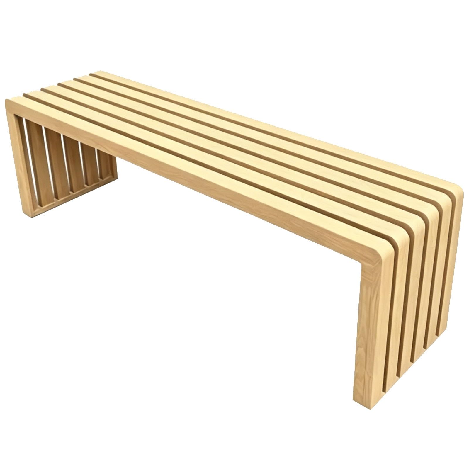 Banco de Jardin Exterior Sin Respaldo, Banco de Jardín de Metal, Ideal para Zonas Comerciales, Calles y Parques Infantiles(Yellow,120x40x45cm/47x16x18in)