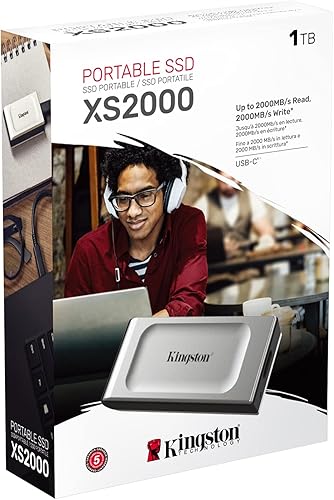 Miniatura 3 de Kingston XS2000 SSD portátil de alto rendimiento de 1 TB con USB-C  Tamaño de bolsillo  USB 3.2 Gen 2x2  Unidad externa de estado sólido  Hasta 2000