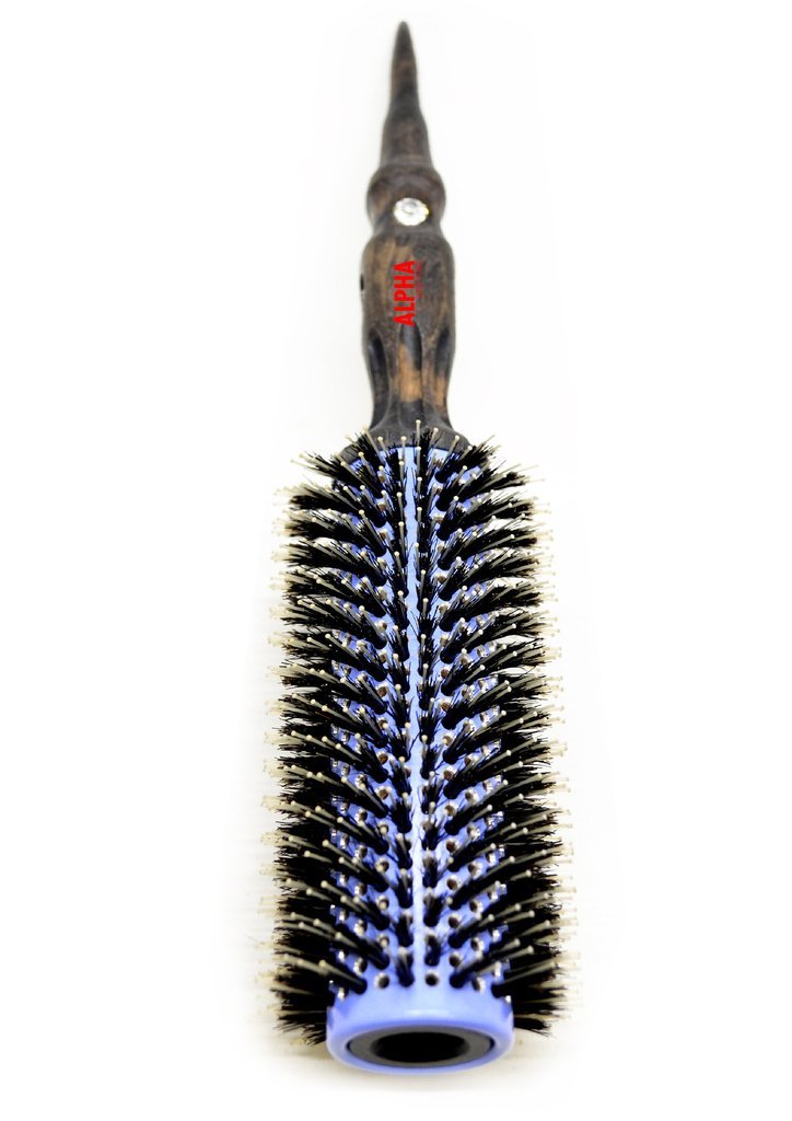 Professional Round Hair Brush Ceramic Board shine Large By Alpha New York