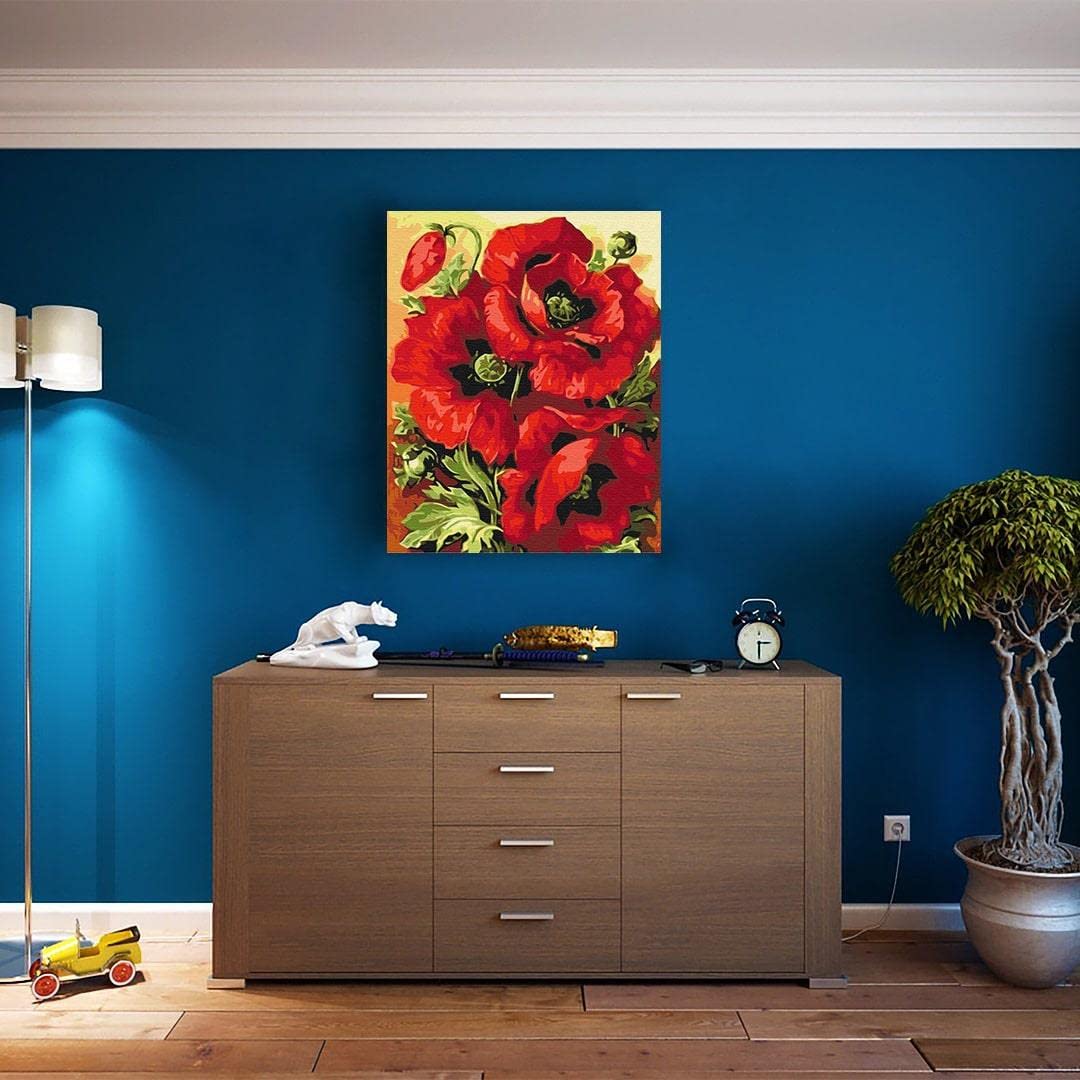 Artnapi Dipingere con i numeri, kit per adulti per bambini con cornice 40 x 50 cm (Píhuamo-Tal Dr Atl, Gerardo Murillo) – Dipinto ad olio su tela regalo – Anti-stress