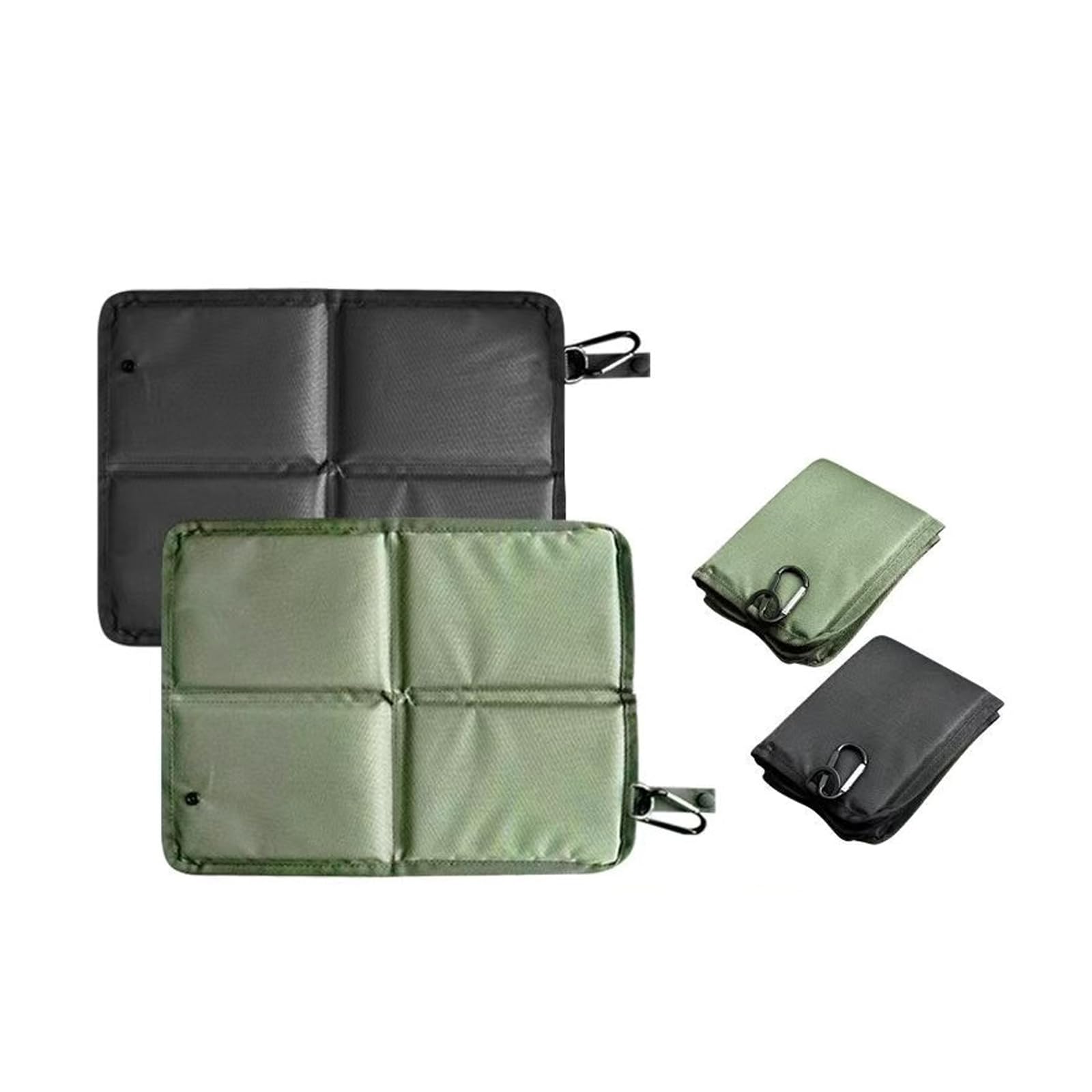 Zirax 2 Pack Folding Seat Mat, Waterproof Hiking Seat Pad with Carabiner, Portable Foam Sit Mat for Walkers, Insulated Sitting Mat for Camping, Picnic, Fishing, Garden & Outdoor