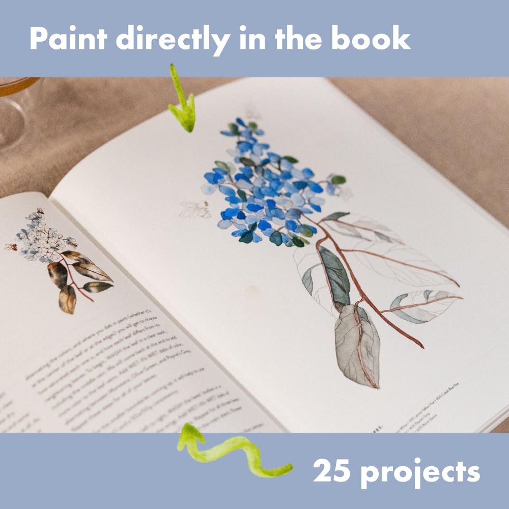 Watercolor Workbook: 30-Minute Beginner Botanical Projects on Premium Watercolor Paper: 1