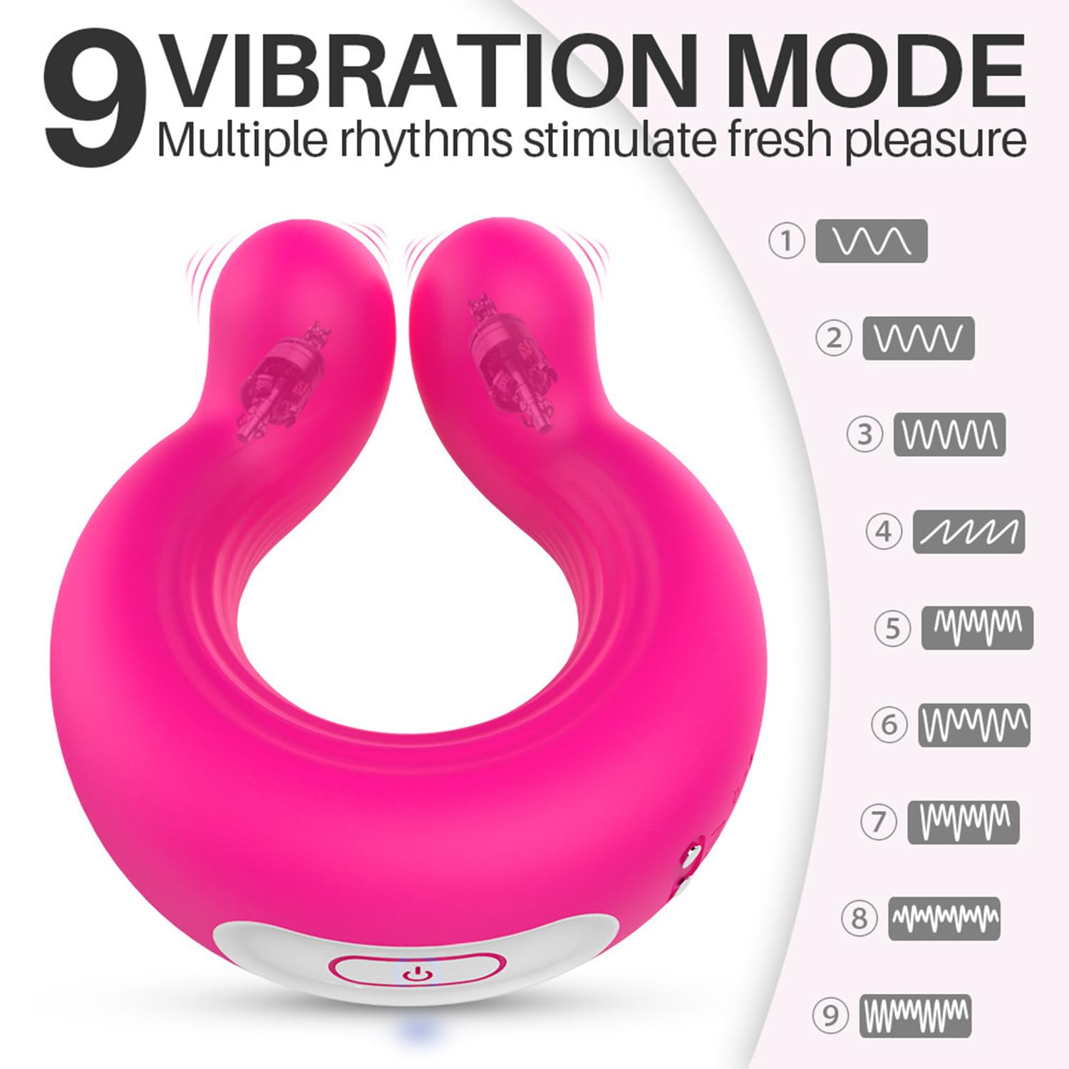 Generico Dispositivo Di Masturbazione Per L'erezione Del Pene Maschile Invisibile Indossabile Con Vibratore Ad Anello Per Pene 10 Vibrazioni Stimolazione Dell'anello in Silicone Punto G Del Pene,B
