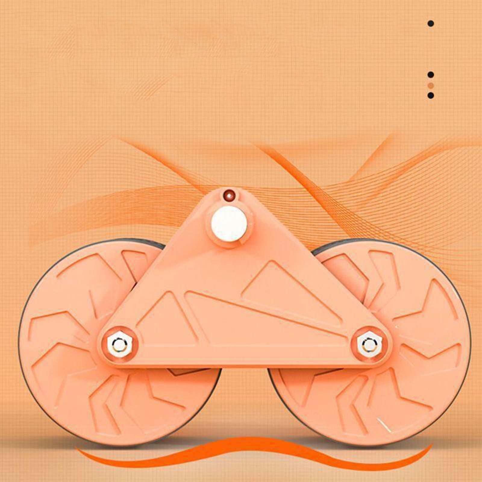 AB Rollers - Ruedas con alfombrilla para entrenamiento muscular abdominal, ejercicio, fitness, naranja, 10 x 30 cm