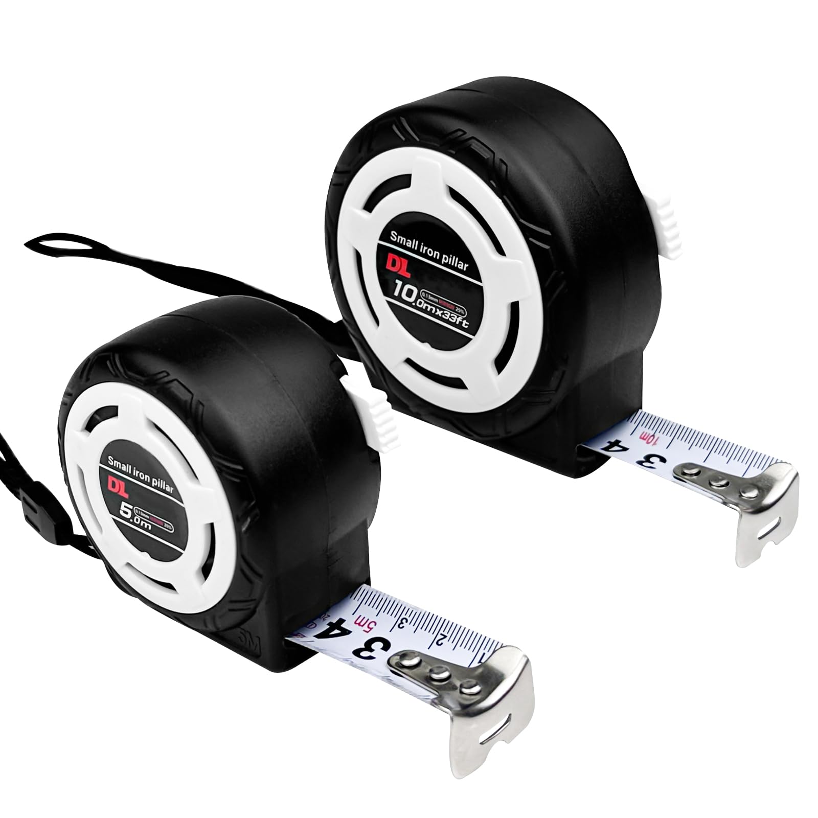 2 Pieces Flexometer 5 m/10 m, Tape Measure with Automatic Closure, Strong Steel Tape, Accurate Measurement, for All Types of Measurements in Your Day to Day, Home, Construction or Workshop