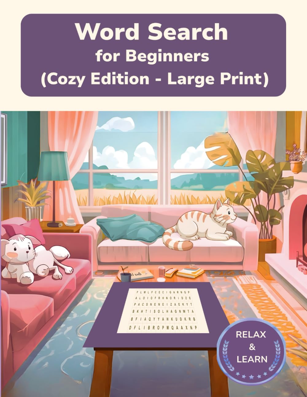 Word Search for Beginners: Large Print Puzzles for Relaxed Learning (Cozy Edition Word Search Puzzles)
