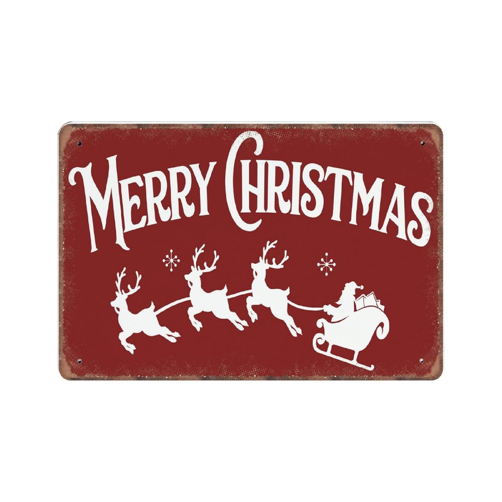 rayprint Merry Christmas Tin Signs Gift Retro Funny Metal Sign Vintage Poster Wall Art for Kitchen Garden Bathroom Farm Home Coffee Decor Tin Sign, 20x30 cm