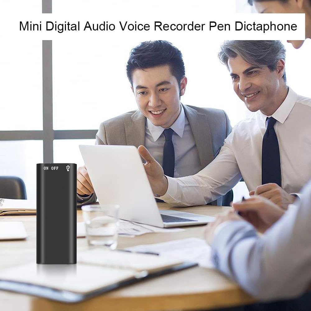 Registratore vocale da 32 GB, mini registratore audio con cancellazione del rumore, registratore audio con funzione di cancellazione, mini registratore vocale digitale, registratore audio per