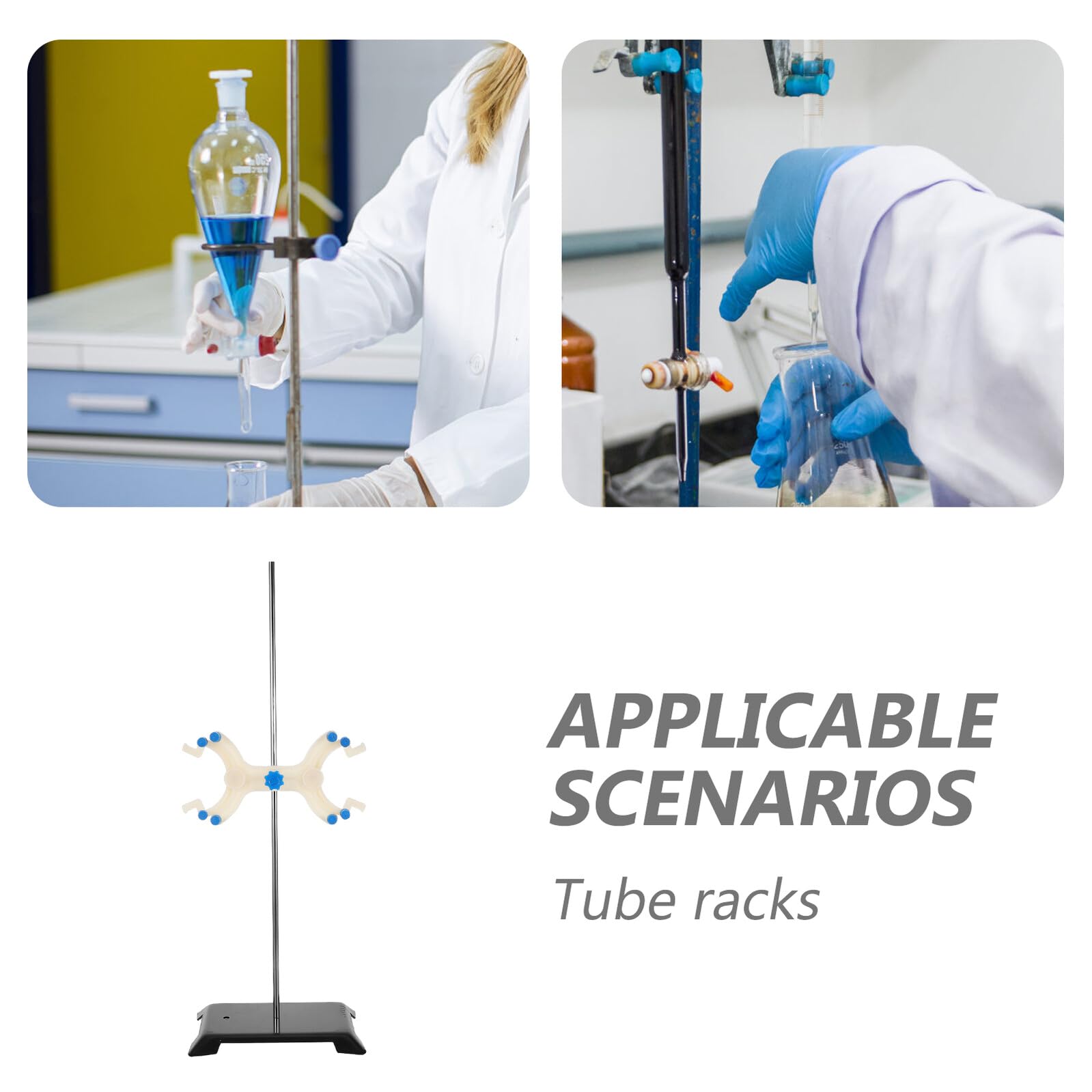 Healvian Buretta Semplice in di Installazione e per Chimica Esperimenti Supporto Ferro con Facile Manutenzione Contesto di Laboratorio