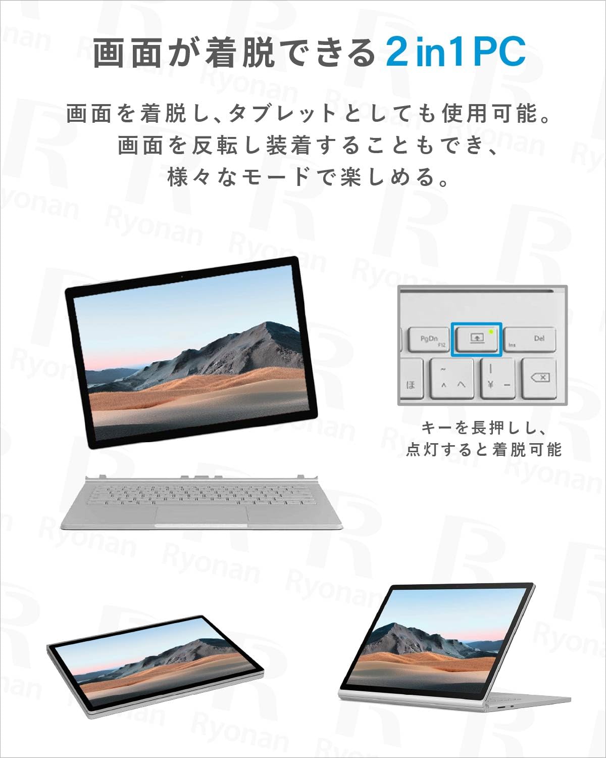 Amazon.co.jp: Microsoft Surface Book 2｜13.5インチ 2in1 タブレット 