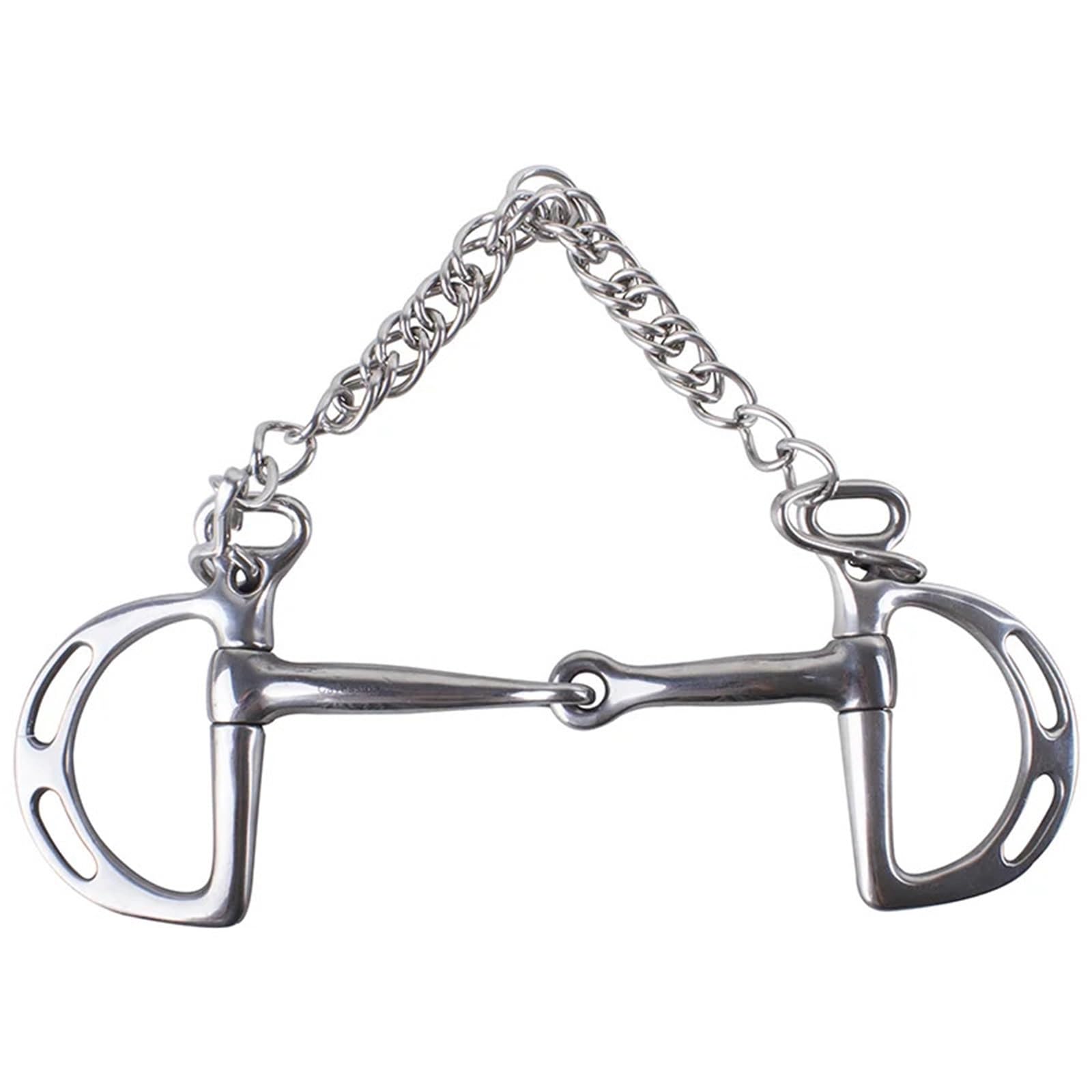 Caballo bit Broca de Freno Tipo Tres Pasos for Montar a Caballo, Broca de Filete, Entrenamiento de Caballos
