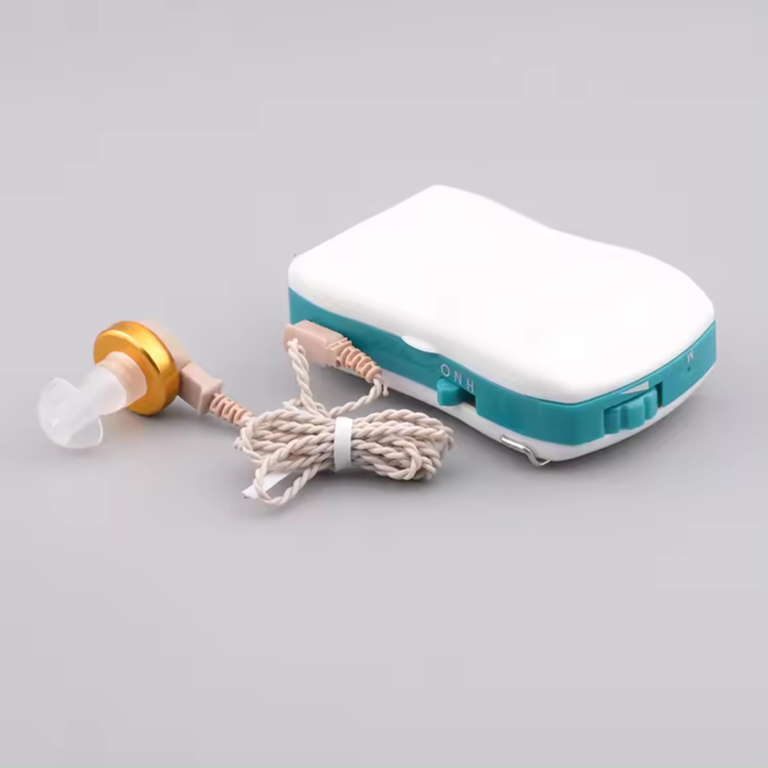 Axon Premium F-16P Pocket Hearing Aid for Seniors | Compact Digital Sound Amplifier with Crystal-Clear Audio | 3-Month Warranty – Off White